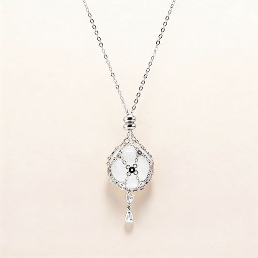 Clear Quartz Interchangeable Crystal Holder Necklace