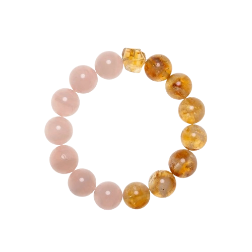 Blush to Bright – Rose Quartz & Citrine Crystal Bracelet_Main