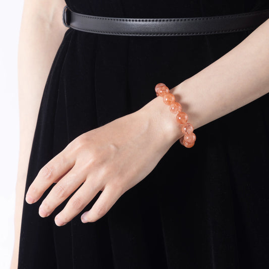 Ground Ember – Red Rutilated Quartz Bracelet Healing Stones for Emotional Healing & Strength