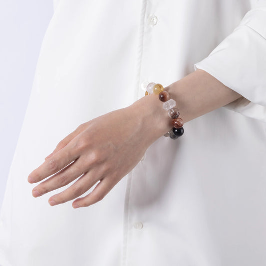 Citrine & Clear Quartz Bracelet for Resilience and Inner Light