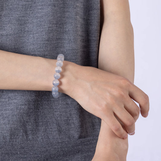 Lifestyle photo of Dare to Mystic Fluorite Stone bracelet, promoting calm and clarity.