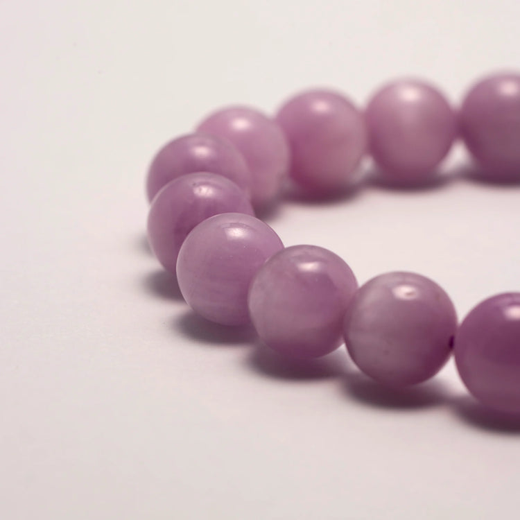 Lepidolite Crystal Bracelet with natural purple stones for stress relief, anxiety reduction, and emotional calm – Violet Stillness design