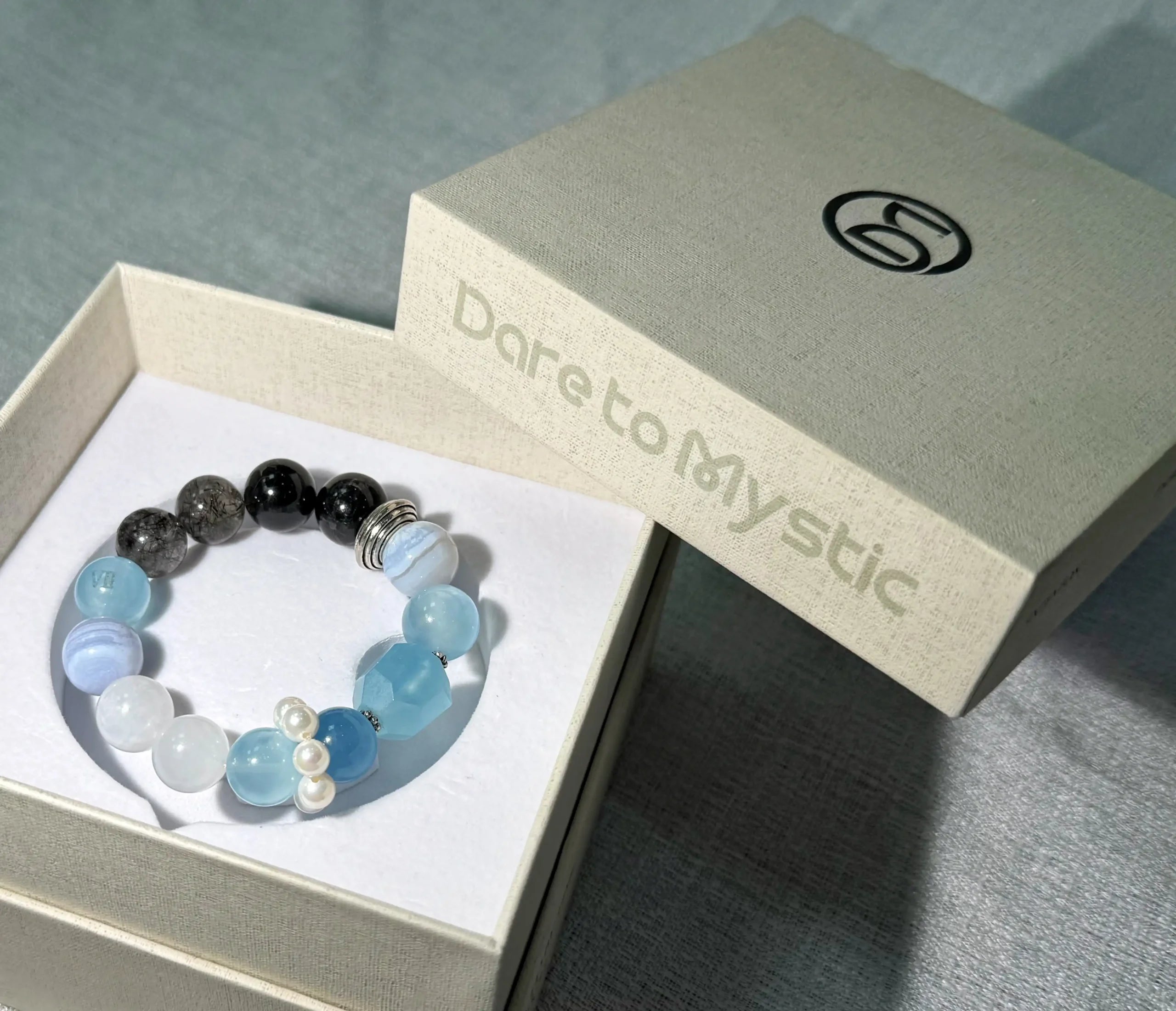 Aura Guardian - Aquamarine Crystal Bracelet - Protective and Calming Energy