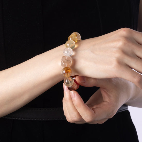 Protection crystal bracelet for energy shielding and aura defense