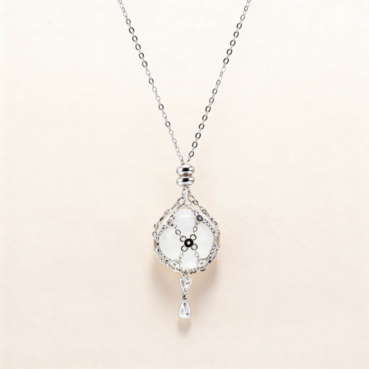 Clear Quartz Interchangeable Crystal Holder Necklace_Main