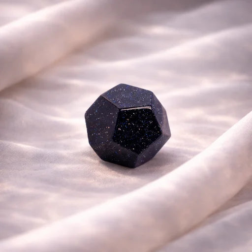 D12 Obsidian Crystal Bead