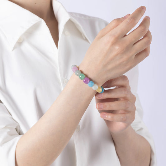 Multicolor Tourmaline Crystal Bracelet for Emotional Balance and Self-Alignment