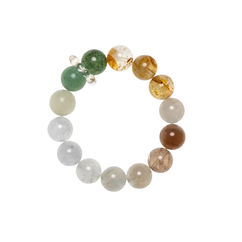 Forest Tempo-Garden Quartz & Green Strawberry Quartz Bracelet_Main