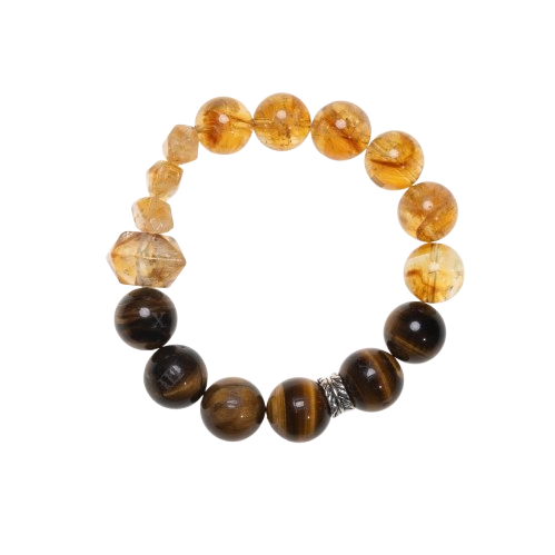 Tiger Eye Golden Rutilated Quartz Bracelet