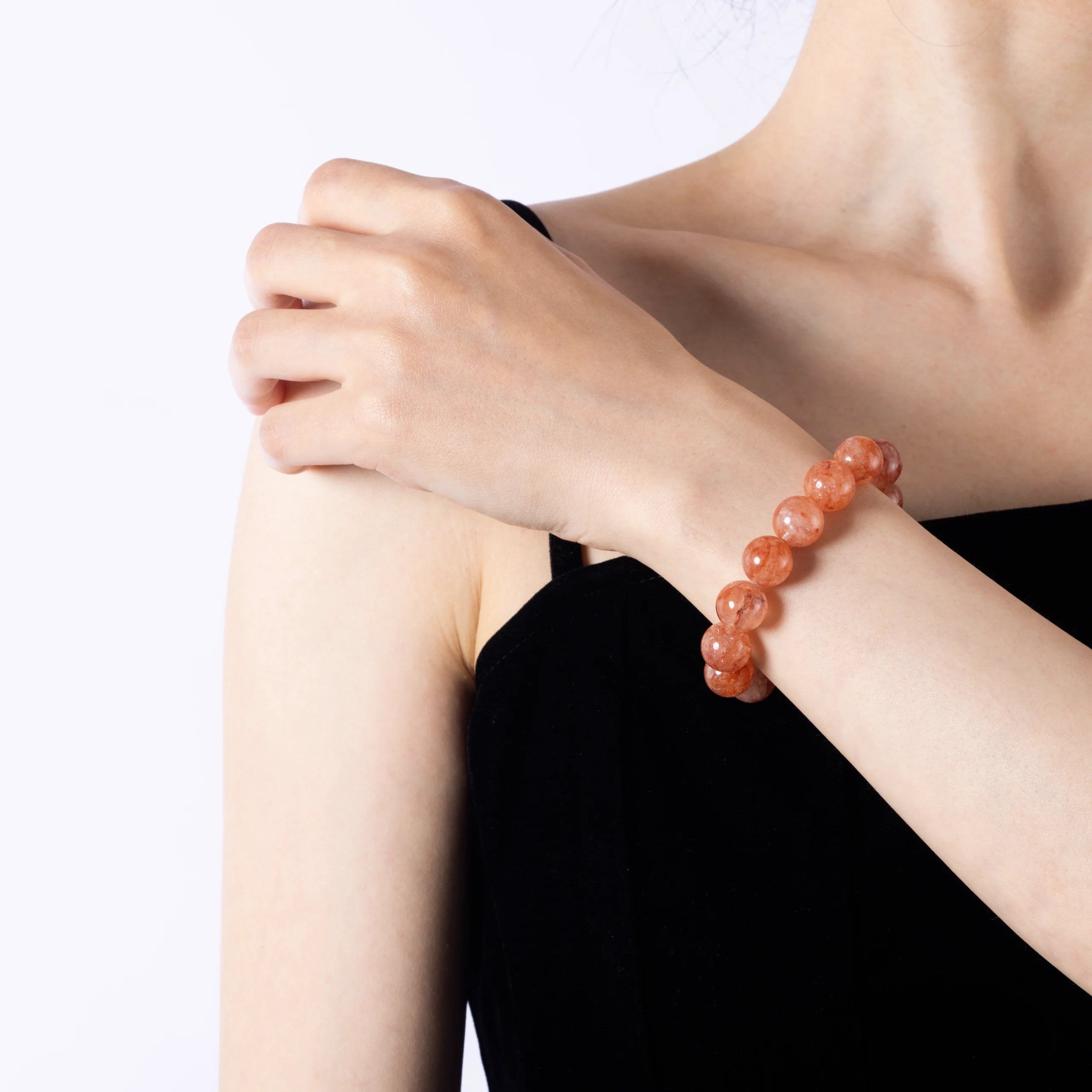 Ground Ember – Red Rutilated Quartz Bracelet Healing Stones for Emotional Healing & Strength