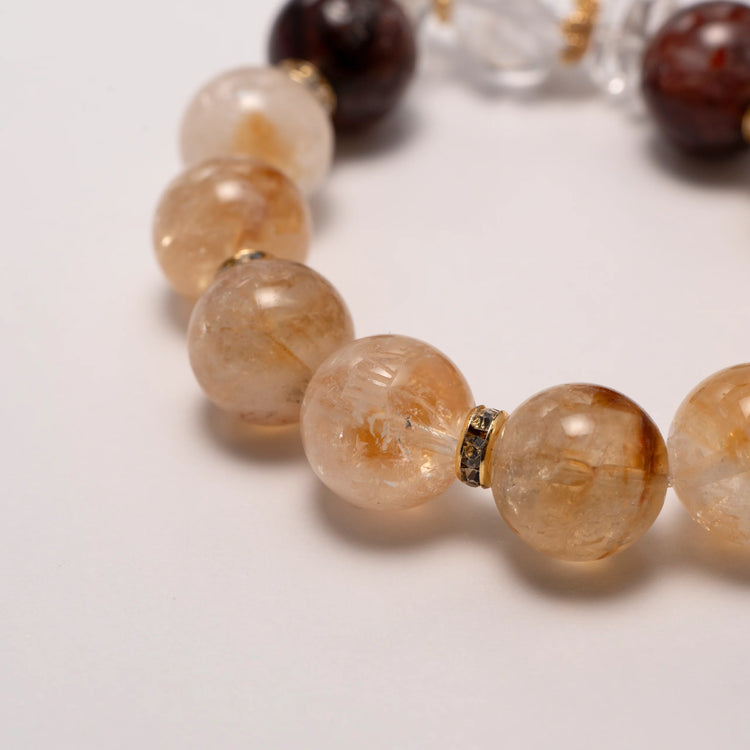 Golden Rutilated Quartz Bracelet for Protection and Clarity