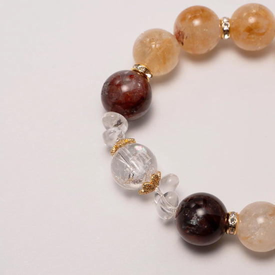 Golden Rutilated Quartz Bracelet for Protection and Clarity