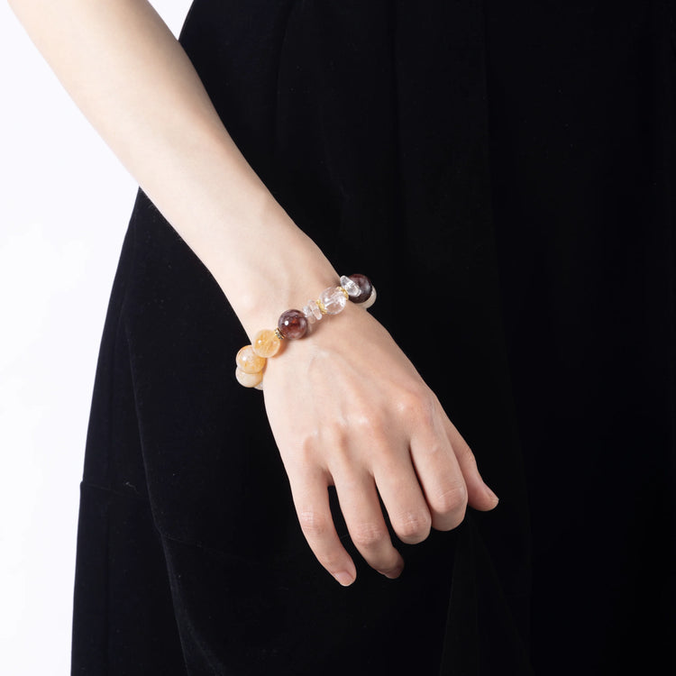 Golden Rutilated Quartz Bracelet for Protection and Clarity