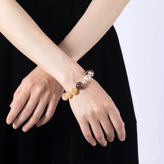 Golden Rutilated Quartz Bracelet for Protection and Clarity