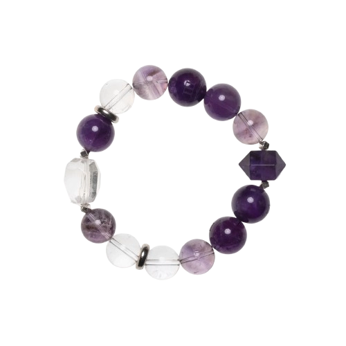 Lavender Veil – Amethyst Clear Quartz Bracelet_Main
