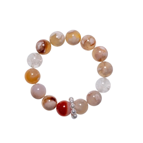 Layered Ground-Agate Stone Bracelet_Main