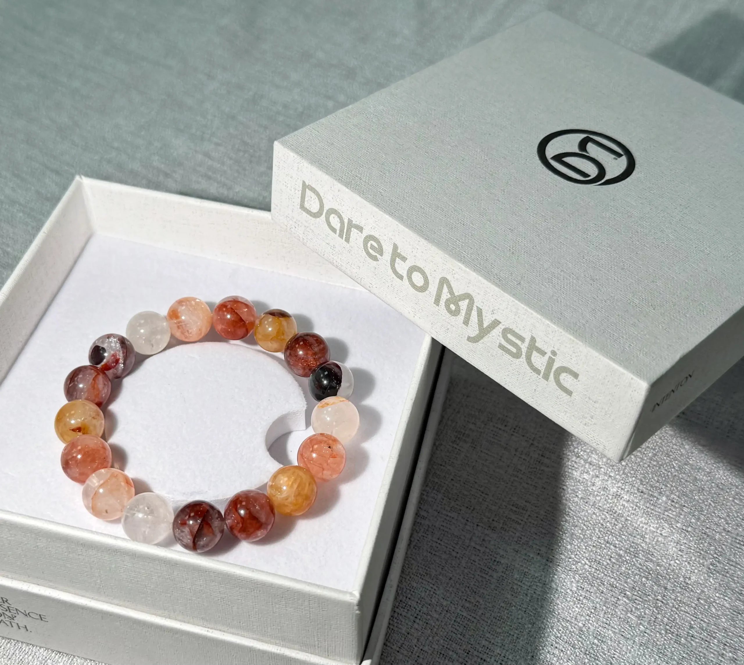Inclusion quartz bracelet for emotional healing and clarity·