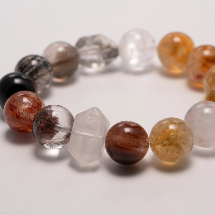 Citrine & Clear Quartz Bracelet for Resilience and Inner Light