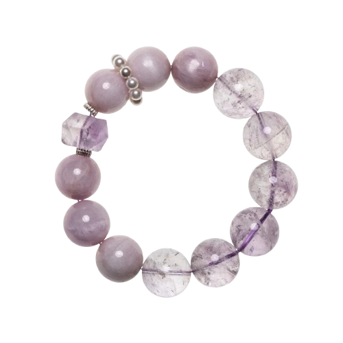 Mist Lilac — Amethyst Crystal & Lepidolite Crystal Bracelet_Main