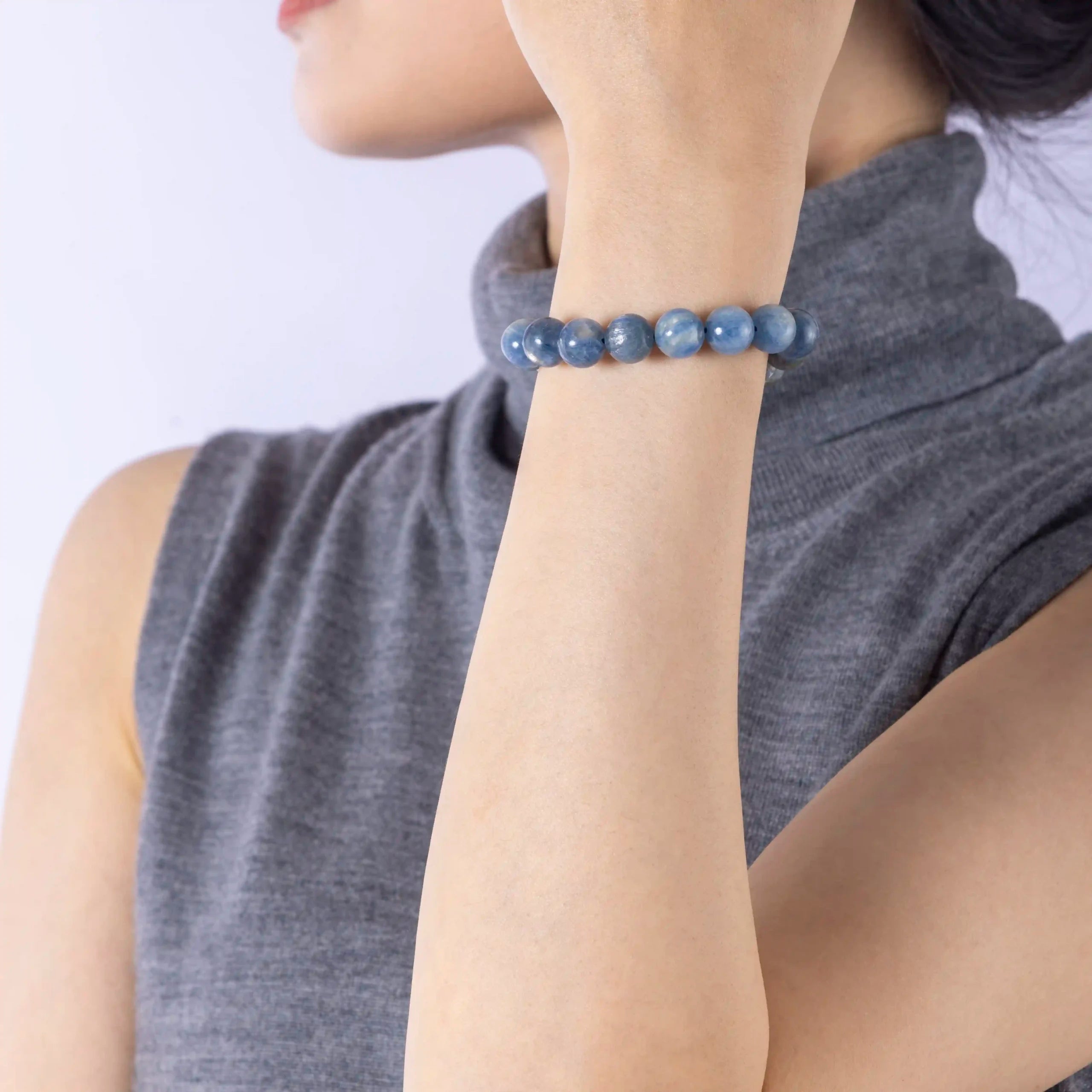 Monet’s Garden – Blue Kyanite Bracelet for Calm & Clarity