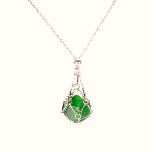 Green Aventurine Crystal Holder Necklace