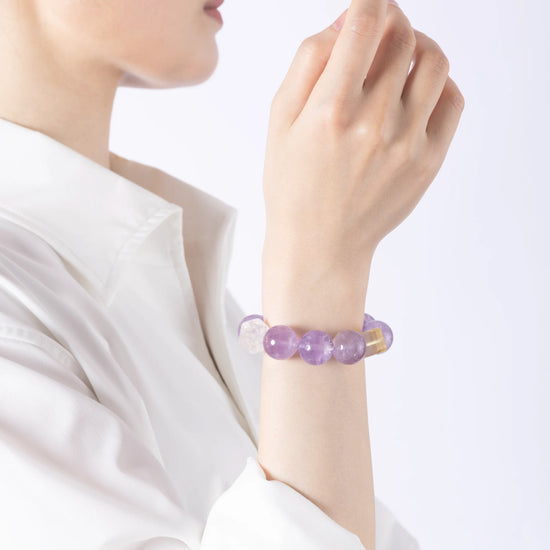 Amethyst Crystal Citrine Bracelet wear