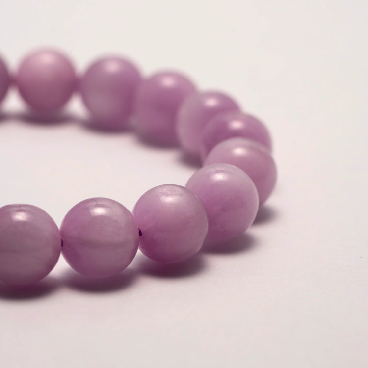 Lepidolite Crystal Bracelet with natural purple stones for stress relief, anxiety reduction, and emotional calm – Violet Stillness design