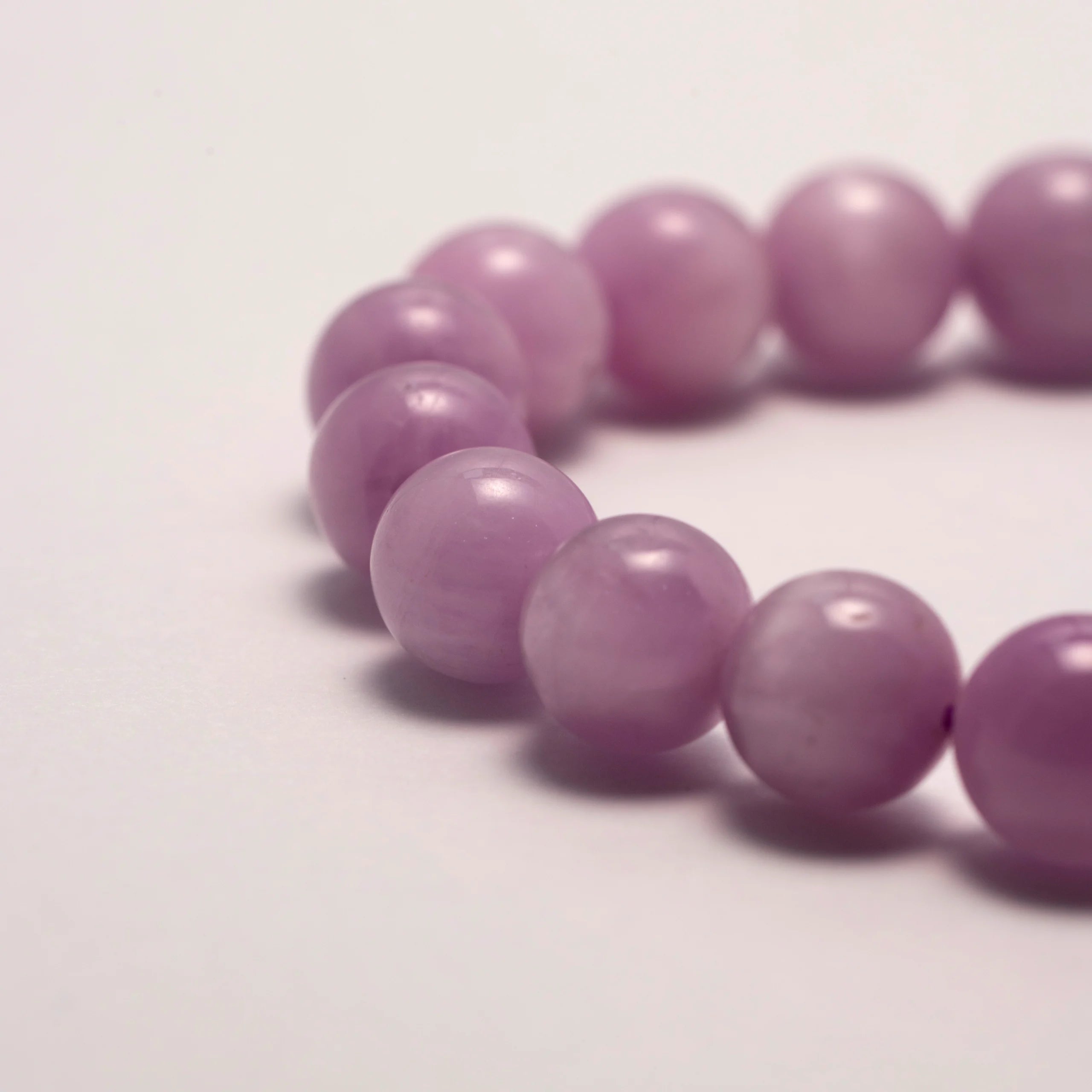 Lepidolite Crystal Bracelet with natural purple stones for stress relief, anxiety reduction, and emotional calm – Violet Stillness design